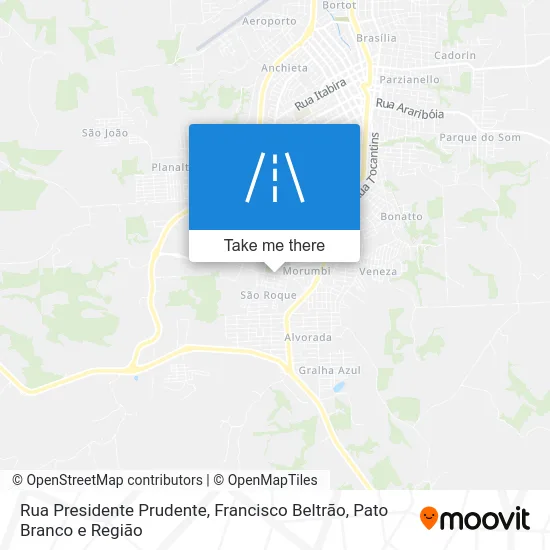 Rua Presidente Prudente map