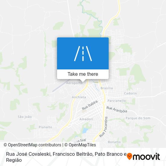 Rua José Covaleski map