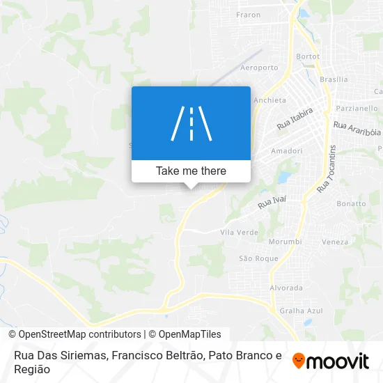 Rua Das Siriemas map