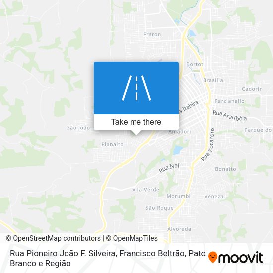 Rua Pioneiro João F. Silveira map