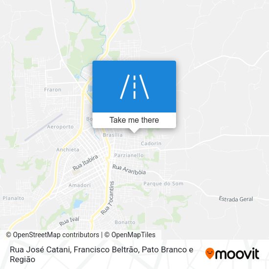 Rua José Catani map