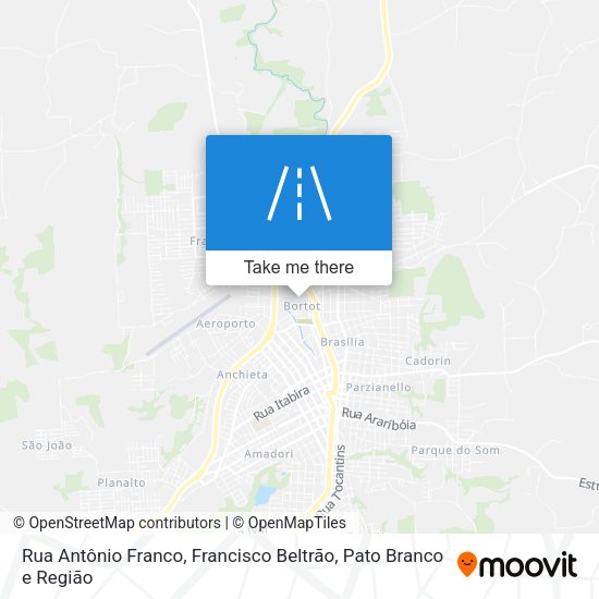 Rua Antônio Franco map