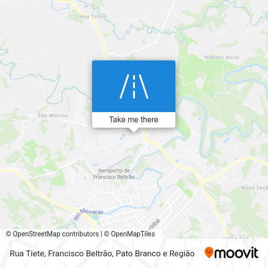 Rua Tiete map