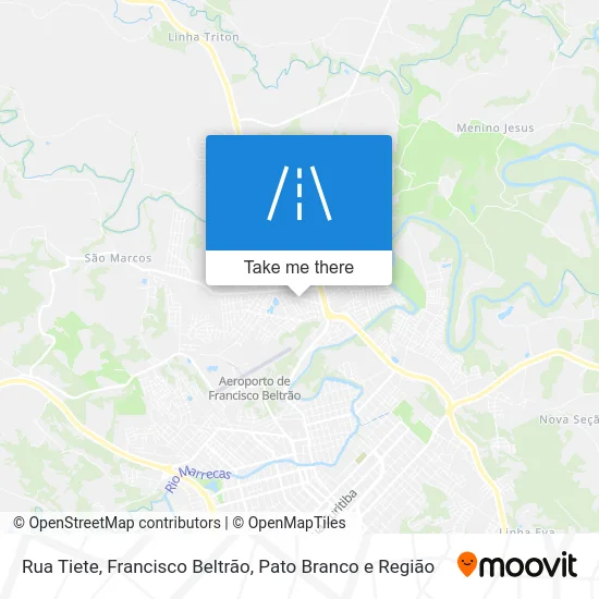 Rua Tiete map