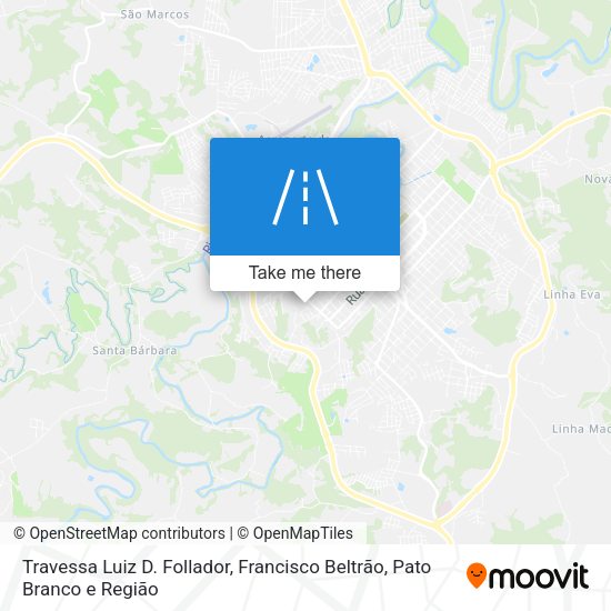 Travessa Luiz D. Follador map