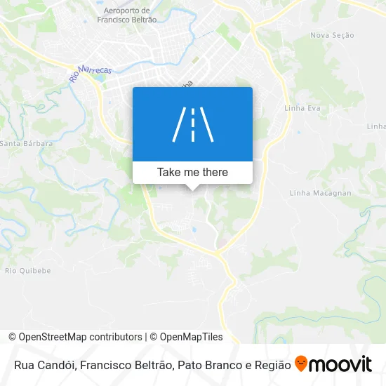 Rua Candói map