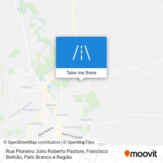 Rua Pioneiro Júlio Roberto Pastore map