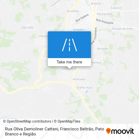 Rua Oliva Demoliner Cattani map