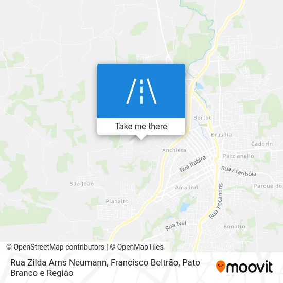 Rua Zilda Arns Neumann map