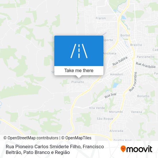 Rua Pioneiro Carlos Smiderle Filho map
