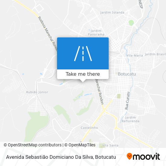 Mapa Avenida Sebastião Domiciano Da Silva