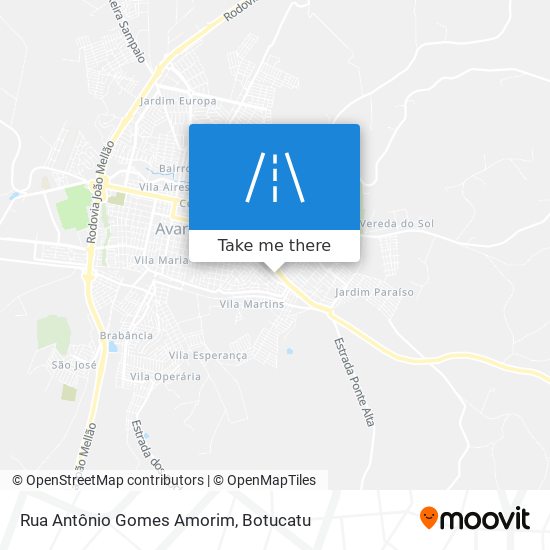 Rua Antônio Gomes Amorim map