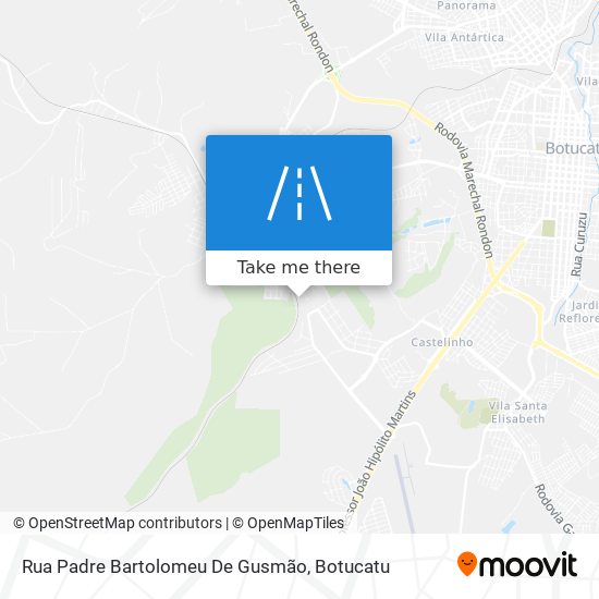 Rua Padre Bartolomeu De Gusmão map