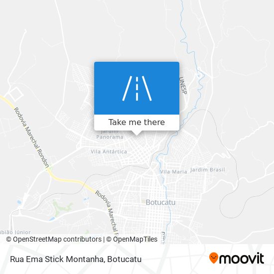 Mapa Rua Ema Stick Montanha