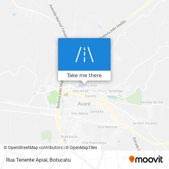 Rua Tenente Apiaí map