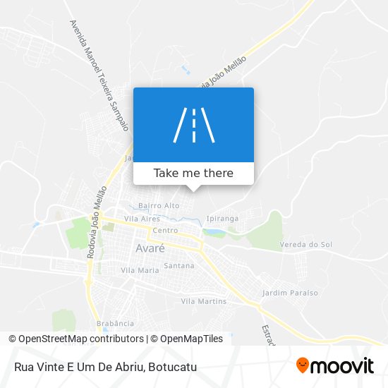 Rua Vinte E Um De Abriu map