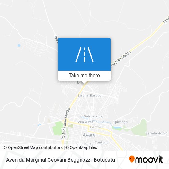 Avenida Marginal Geovani Beggnozzi map
