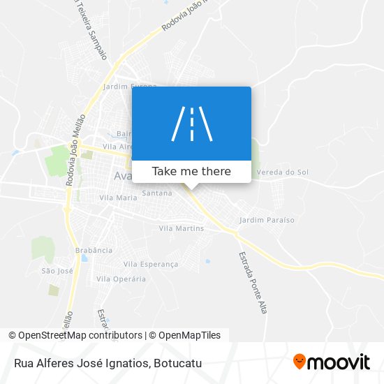 Mapa Rua Alferes José Ignatios