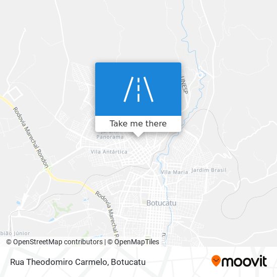 Mapa Rua Theodomiro Carmelo