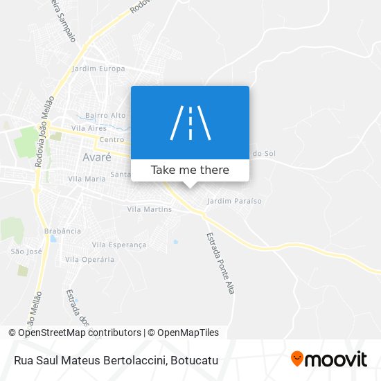 Mapa Rua Saul Mateus Bertolaccini