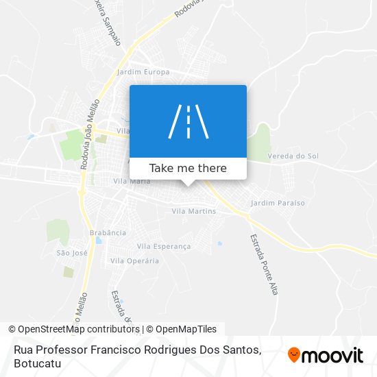 Mapa Rua Professor Francisco Rodrigues Dos Santos