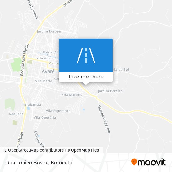 Mapa Rua Tonico Bovoa