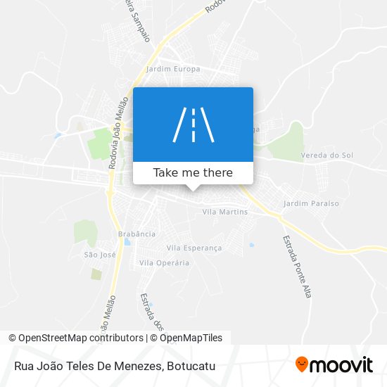 Mapa Rua João Teles De Menezes
