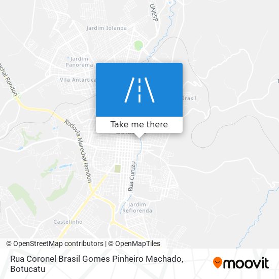 Mapa Rua Coronel Brasil Gomes Pinheiro Machado