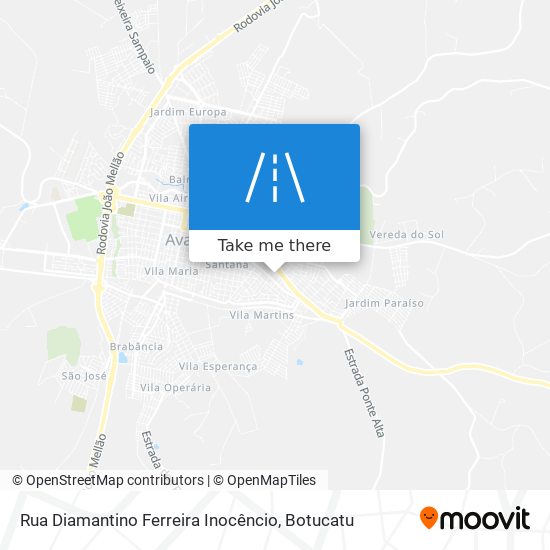 Rua Diamantino Ferreira Inocêncio map