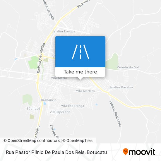 Mapa Rua Pastor Plinio De Paula Dos Reis