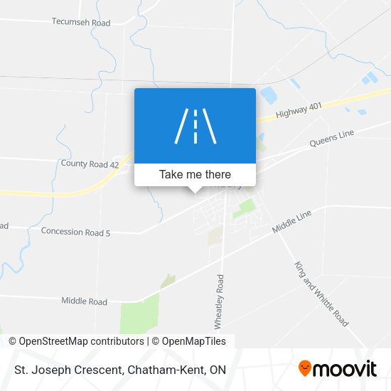 St. Joseph Crescent map