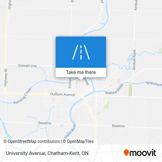 University Avenue map