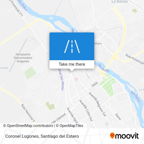 Coronel Lugones map