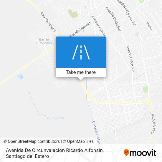 Mapa de Avenida De Circunvalación Ricardo Alfonsín