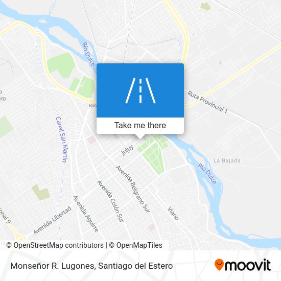 Monseñor R. Lugones map
