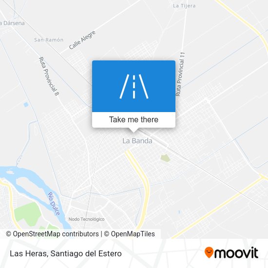 Las Heras map