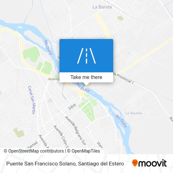 Puente San Francisco Solano map