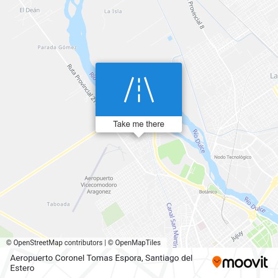 Aeropuerto Coronel Tomas Espora map