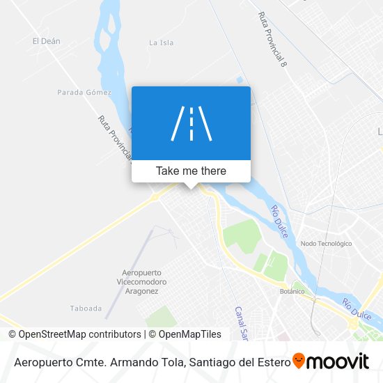 Aeropuerto Cmte. Armando Tola map