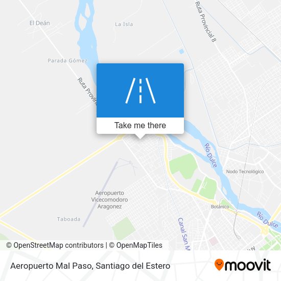 Aeropuerto Mal Paso map