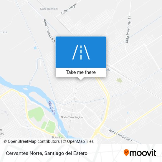 Cervantes Norte map