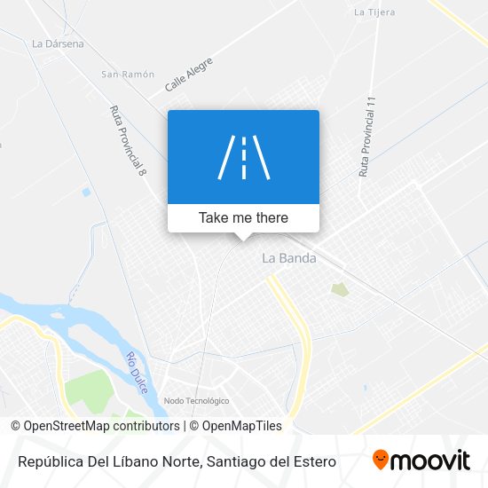 Mapa de República Del Líbano Norte