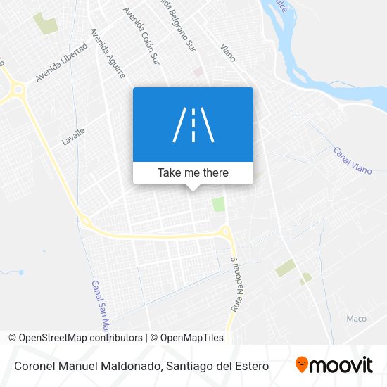 Mapa de Coronel Manuel Maldonado