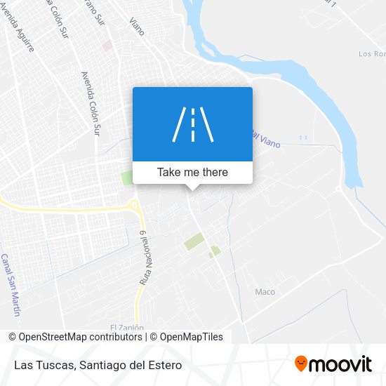 Las Tuscas map