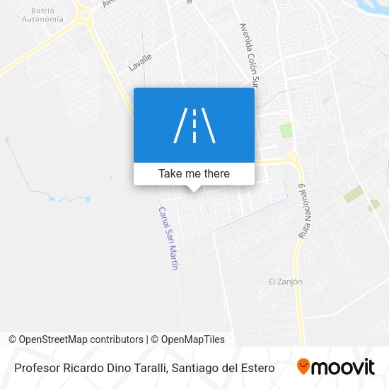 Mapa de Profesor Ricardo Dino Taralli