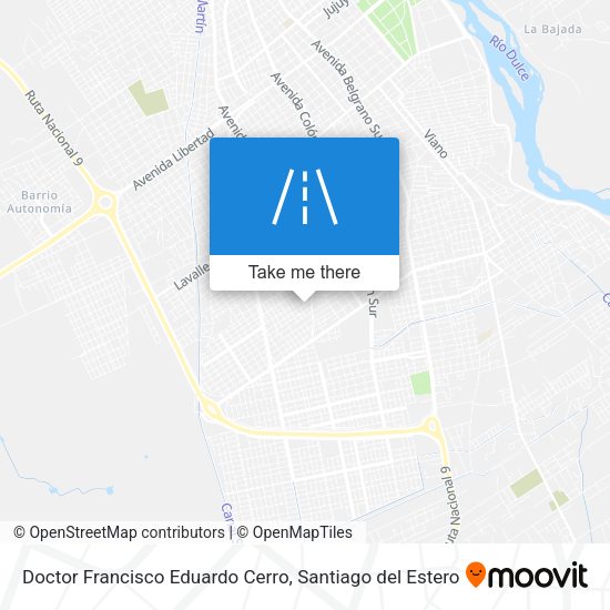 Doctor Francisco Eduardo Cerro map
