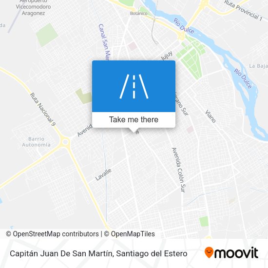 Mapa de Capitán Juan De San Martín