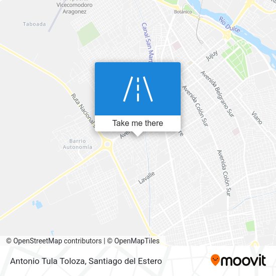 Antonio Tula Toloza map