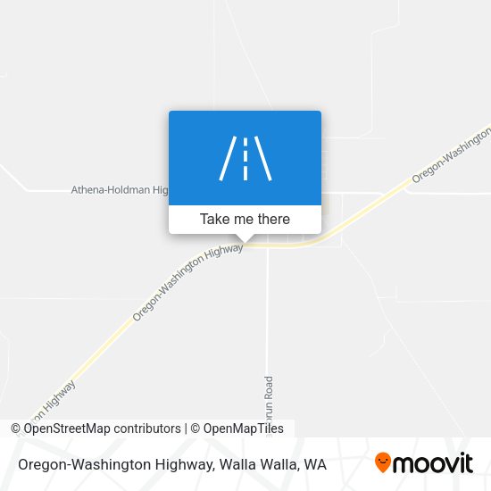 Mapa de Oregon-Washington Highway