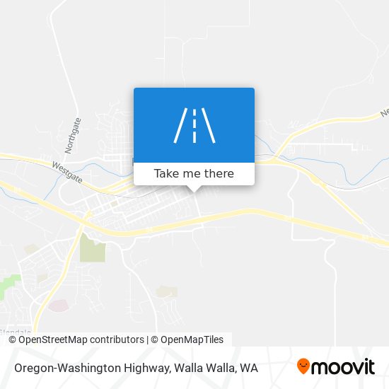 Mapa de Oregon-Washington Highway